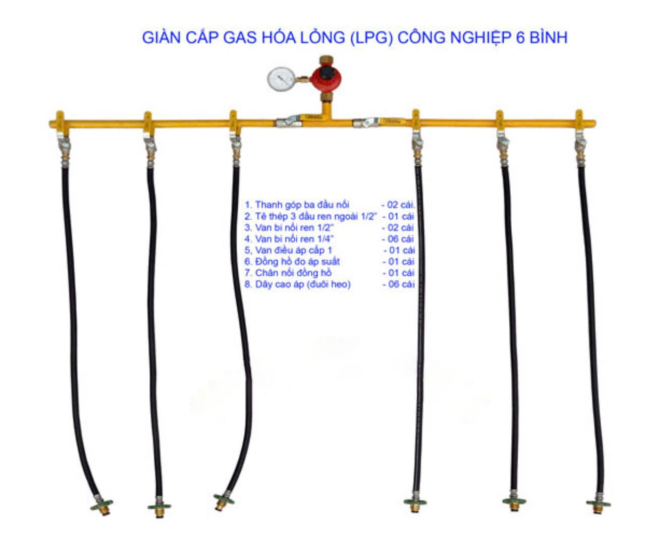 Dàn gas 6 bếp